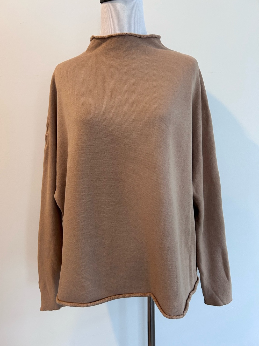Frank & Eileen Effie Funnel Neck Capelet Tan Camel ~ Size XS - Picture 2 of 5